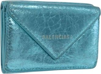 Balenciaga Portafoglio Trifold Pre-owned - - Pre-owned - Donna - Blu - ONE SIZE
