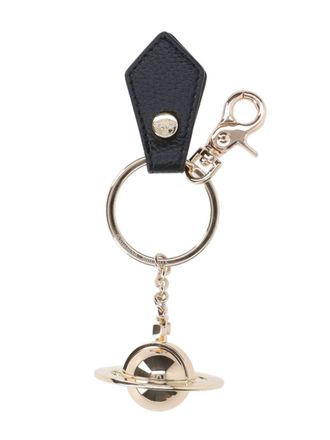 Vivienne Westwood 3D Orb keyring - women - Iron/Calf Leather - One Size - Gold