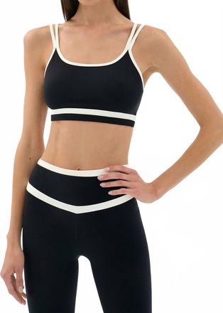 SPLITS59 Eva Rigor Double Strap Bra In Black/white