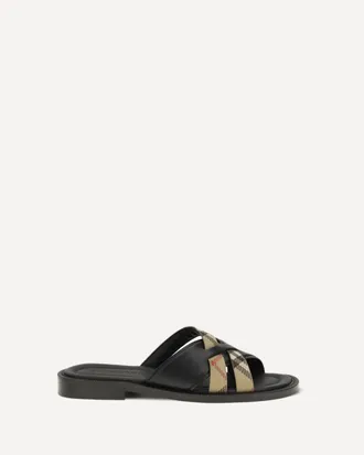 Burberry Sandali Drift in pelle e Check Man 42