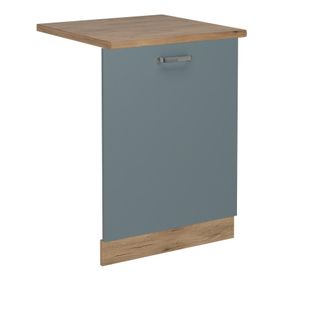 Vicco Tapa Del Lavavajillas R-line, Gris Azulado, 60 Cm, Et Roble