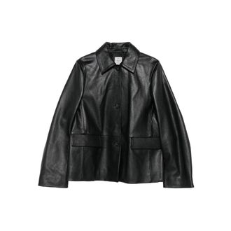 Toteme Grained-texture Leather Jacket