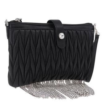 Miu Miu Pre-owned Shoulder Bag - Dames - Pre-owned - Zwart - Maat: ONE Size Leer