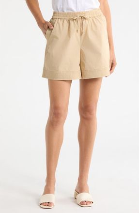 Tommy Bahama Cotton Poplin Drawstring Shorts in Tanned at Nordstrom, Size X-Large