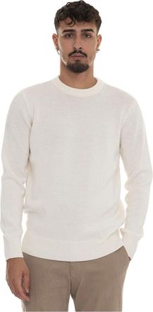 Emporio Armani Stijlvolle Gebreide Trui voor Mannen - Heren - Ronde hals truien - Beige - L - Truien & Vesten
