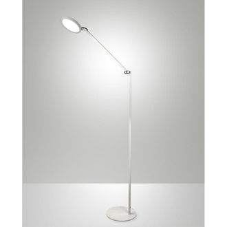 Fabas Luce L&aacute;mpara de pie orientable de aluminio blanco h.135 cm fabas 9w cct