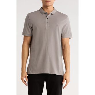 AllSaints Form Cotton Polo in Radio Grey at Nordstrom Rack, Size Xx-Large