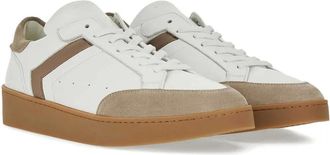 Canali leather-suede sneakers - Neutrals