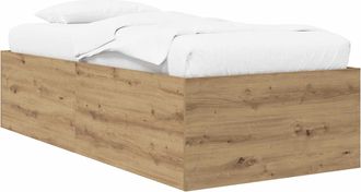 vidaXL Estructura De Cama De Suelo Roble Artisan 80 X 200 Cm Vidaxl