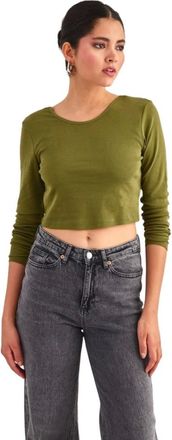 Only Mujer, Camisetas, Verde, Talla: M
