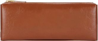 Elisabetta Franchi Clutch met patenteffect - Dames - Portefeuilles - Bruin - ONE Size - Polyester - Accessoires