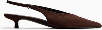 H&M Kitten-heeled Slingbacks in Dark Brown at Nordstrom, Size 8