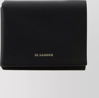 Jil Sander leather wallet fold-over design smooth finish