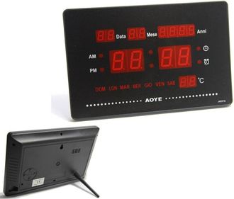 Trade Shop Trade Shop - Orolog&iacute;a Digital De Parete Muro Led Datario Sveglia Temperature Jh-2315l