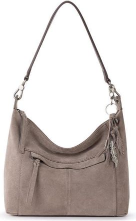 The Sak Alameda Leather Hobo in Mushroom Suede Block at Nordstrom