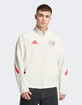 adidas adidas Performance - Ajax Amsterdam Z.N.E. - Giacca anthem bianco sporco