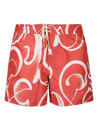 Stockholm Surfboard Club Shorts met veters - Rood