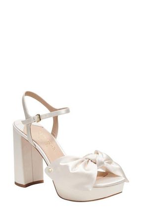 Kate Spade New York lucie ankle strap platform sandal in Ivory. at Nordstrom, Size 8
