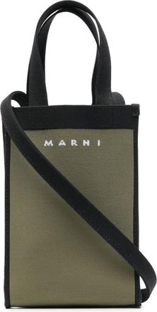 Marni Gebreide crossbodytas met logo