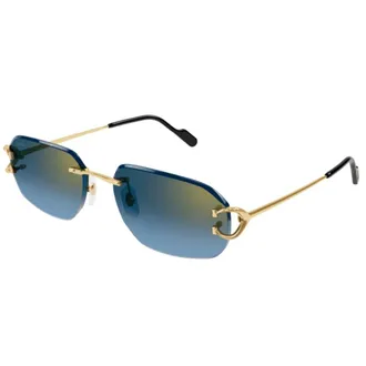 Cartier Sunglasses, unisex, Yellow, Size: 58 MM Stylish Sunglasses