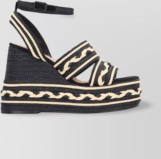 Castaner braided platform sandals wedge heel