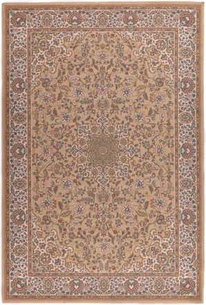 THEKO Alfombra de lana tejida a máquina - arena - 60x120 cm