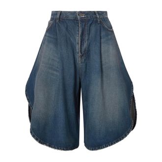 Balenciaga Tulip Bermuda - female - Balenciaga - Denim Shorts - Blue - XS - Shorts