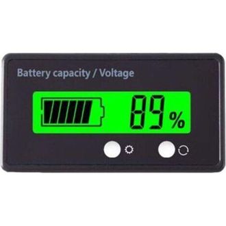 OEM Medidor De Voltaje Y Capacidad De Bater&iacute;a Con Alarma, Cc 12v 24v 36v 48v 72v, Monitor De Bater&iacute;as De Plomo-&aacute;cido Y De Iones De Litio (verde)