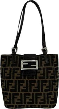 Fendi Pre-owned Vintage Tote Bag - Dames - Vintage Shopper - Bruin - ONE Size - Leer - Vintage