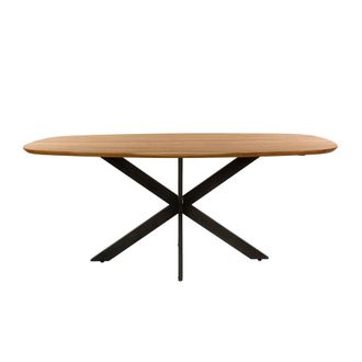 Mathi Design Mesa de comedor acacia y acero