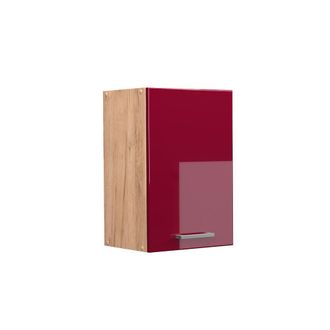 Vicco Armario Colgante R-line, Rojo Burdeos Alto Brillo, 40 Cm
