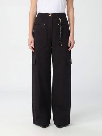 Liu Jo Pantaloni cargo in nylon a gamba larga con vita elasticizzata
