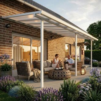 Palram Techo Para Terraza Feria 3x9m - Blanca