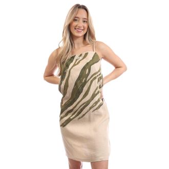 Off-white Off White Dames/Dames Zebra Mini Jurk (Beige)