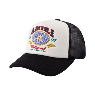 Amiri Wave Foam Trucker Cap - Heren - Petten - Zwart - ONE Size - Leer - Accessoires