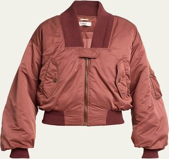 Chlo&eacute; Short Bomber Jacket