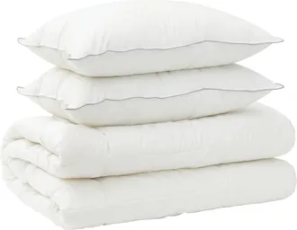 vidaXL Juego De Edred&oacute;n Y Almohada 3 Uds. 135x220 Cm 4 Estaciones Lana Vidaxl