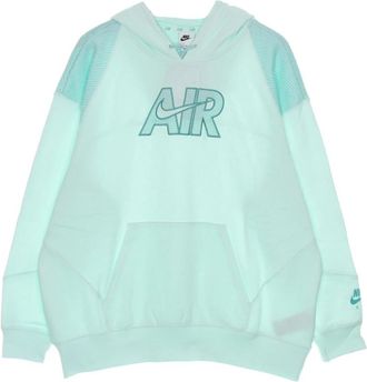 Nike Air Fleece Hoodie - Dames - Sportshirts - Groen - L - Katoen - Fitness