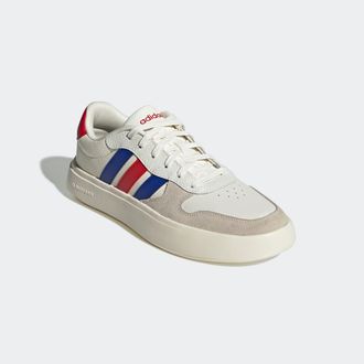 adidas Sneaker ADIDAS SPORTSWEAR LITECOURT, Herren, Gr. 42,5, weiss (sanftes wei&szlig;, semi lucid blau, better scarlet), Leder, Synthetik, Schuhe Sneaker