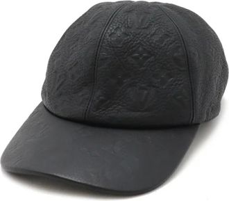 Louis Vuitton Pre-owned Accessories, male, Black, Size: ONE SIZE Pre-owned Monogram 1.1 Leather Cap Mp2606