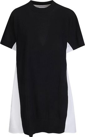 sacai Poplin X Cotton Knit Dress