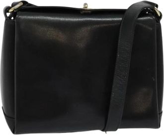 Gucci Pre-owned Leren Crossbodytas - Dames - Vintage Schoudertas - Zwart - ONE Size - Leer - Vintage