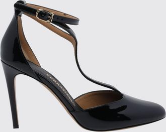 Ferragamo D&eacute;collet&eacute; T-strap in pelle verniciata con tacco alto a spillo