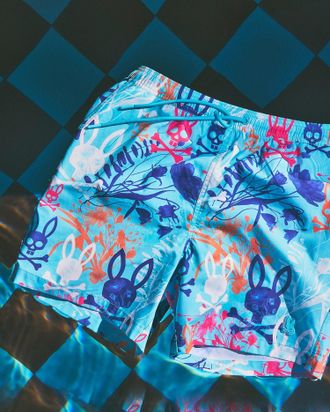 Psycho Bunny Mens Santino Swim Trunk 405 AQUA HAZE / XL