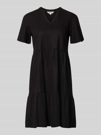 Only A-Linie Freizeitkleid aus Viskose-Leinen-Mix Modell TIRI-GOA in Black, Gr&ouml;&szlig;e XL