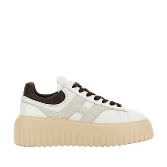 Hogan Lace-Up Platform Shoes With H-Stripe Design