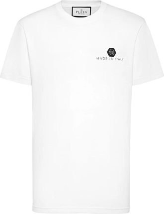 Philipp Plein T-Shirt Ronde Hals Hexagon - Heren - T-shirts - Wit - 3XL - Katoen - Tops