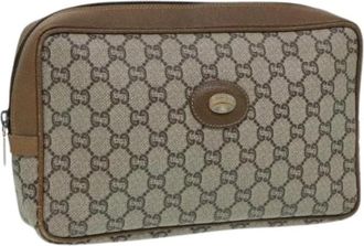 Gucci Pre-owned Canvas clutches - Dames - Vintage Clutch - Beige - ONE Size - Vintage