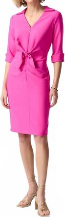 Joseph Ribkoff Lux Twill Sheath Mini Dress In Ultra Pink