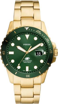 Fossil Accessoires, Heren, Geel, ONE Size, Fs 6030 Stoere Duikstijl Tijdloze Klok